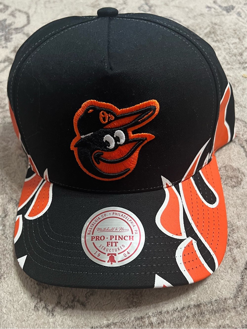 Mitchell & Ness Baltimore Orioles Hot Head Pro Pinch snapback